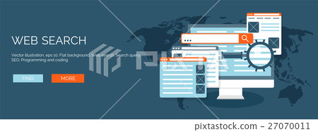 Vector illustration. Flat background. Coding - Stock Illustration ...