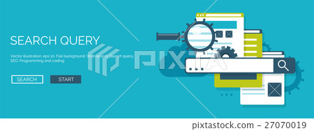 Vector illustration. Flat background. Coding - Stock Illustration ...