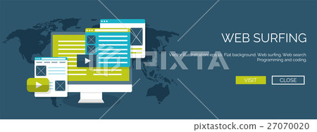 Vector illustration. Flat background. Coding 27070020