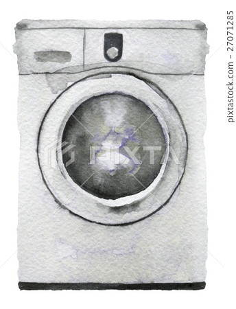 watercolor sketch of washing machine on a white 27071285
