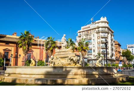 Hispalis Fountain on Puerta de Jerez Square in 27072032
