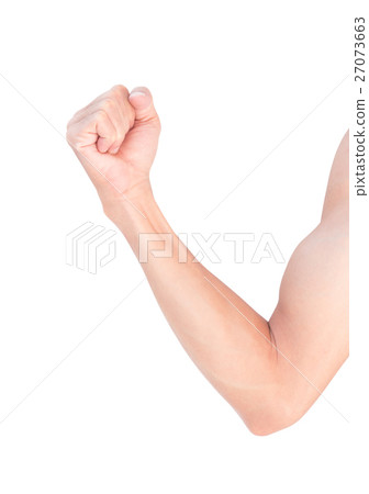 Man arm with blood veins on white background Man arm with blood veins on white background 27073663