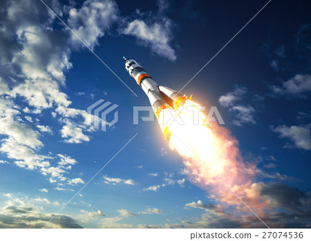 Carrier Rocket Takes Off To The Clouds Carrier Rocket Takes Off To The Clouds 27074536