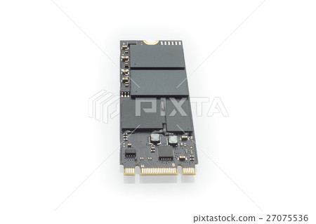 M2 high speed SSD closeup on white background 27075536