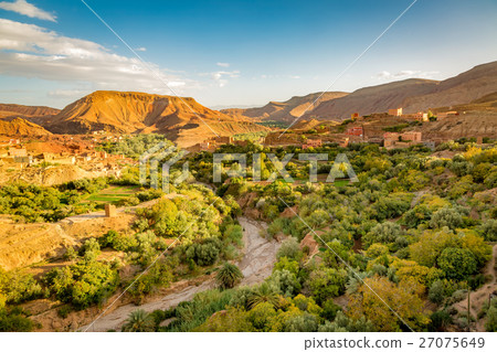 Oasis in the valley of Oued Dades, Morocco 27075649