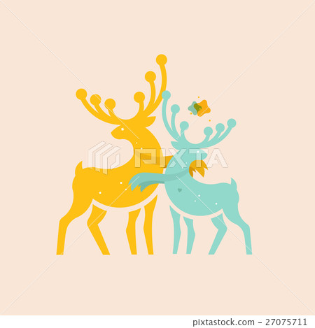 two colored deer two colored deer 27075711