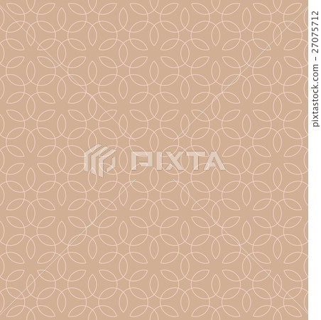 Neutral Seamless Linear Flourish Pattern. Neutral Seamless Linear Flourish Pattern. 27075712