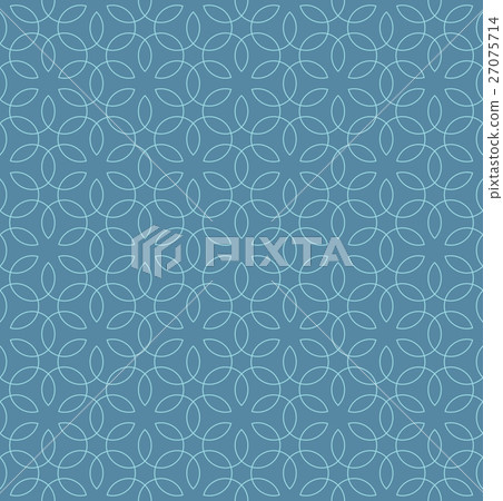Neutral Seamless Linear Flourish Pattern. Neutral Seamless Linear Flourish Pattern. 27075714