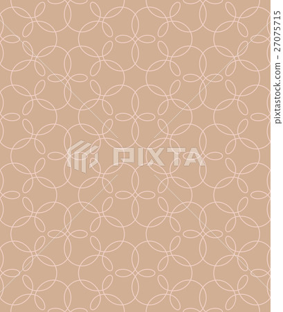 Neutral Seamless Linear Flourish Pattern. Neutral Seamless Linear Flourish Pattern. 27075715