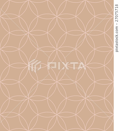 Neutral Seamless Linear Flourish Pattern. 27075718