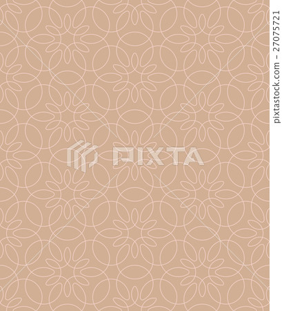 Neutral Seamless Linear Flourish Pattern. Neutral Seamless Linear Flourish Pattern. 27075721