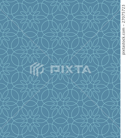 Neutral Seamless Linear Flourish Pattern. 27075723