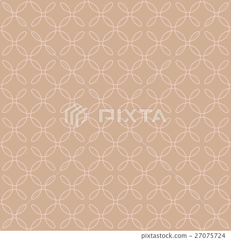 Neutral Seamless Linear Flourish Pattern. Neutral Seamless Linear Flourish Pattern. 27075724