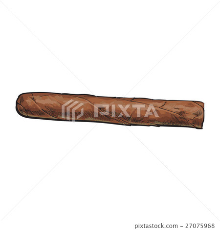 Unlabelled unlit brown Caribbean, Cuban cigar Unlabelled unlit brown Caribbean, Cuban cigar 27075968