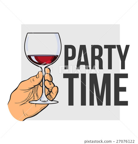 Red wine bottle and hand holding a glass 27076122