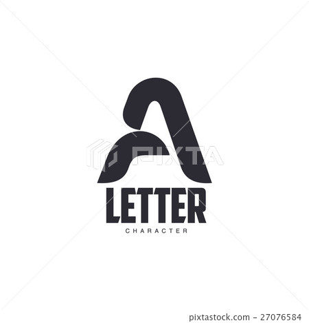 Letter A logo template with three-edged star 27076584