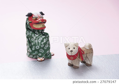木偶娃娃和Shishimai娃娃 木偶娃娃和Shishimai娃娃 27079147