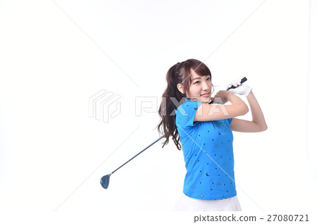 A girl posing in golf 27080721
