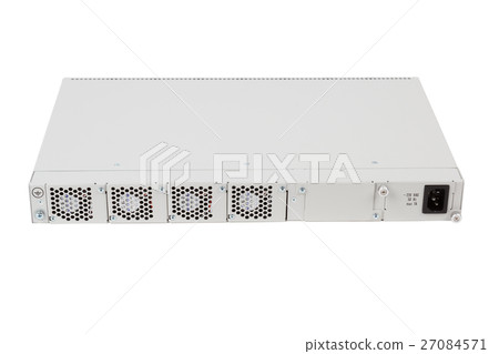 back of Gigabit Ethernet switch with SFP slot 27084571