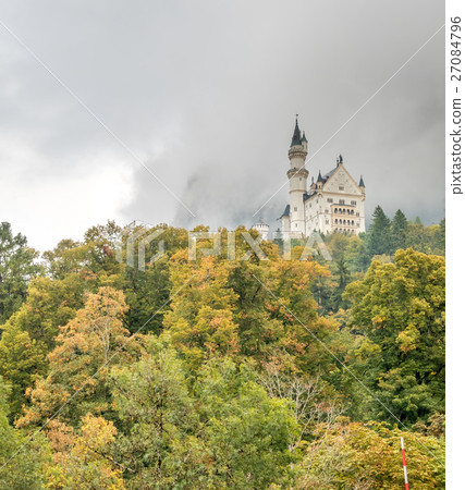 Neuschwanstein castle under cloudy sky 27084796