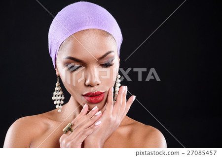 Tender woman is looking down Tender woman is looking down 27085457