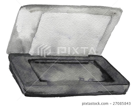 watercolor sketch of scanner on a white background 27085843