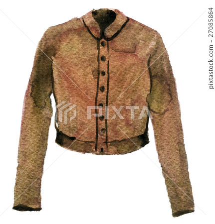 watercolor sketch of jacket on a white background watercolor sketch of jacket on a white background 27085864