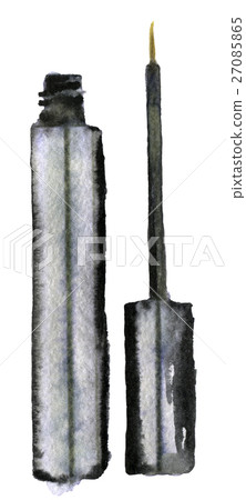 watercolor sketch of mascara brush on a white watercolor sketch of mascara brush on a white 27085865