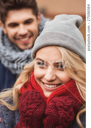 Carefree man and woman having date Carefree man and woman having date 27086064