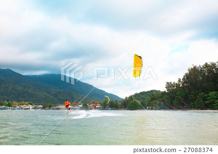 Kite Boarding, Fun in the ocean, Extreme Sport. 27088374