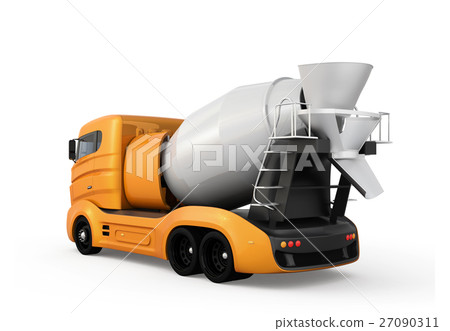 Yellow truck mixer car 27090311