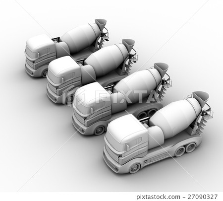Background gray shading truck mixer car image 27090327