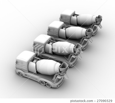 背景灰色陰影卡車攪拌器汽車圖像 27090329
