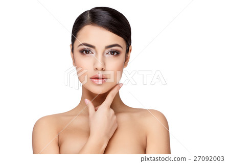 Young brunette woman with beautiful clean skin 27092003