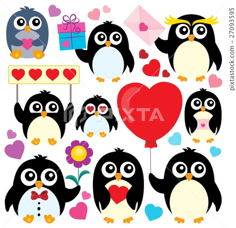 Valentine penguins theme collection 1 Valentine penguins theme collection 1 27093595