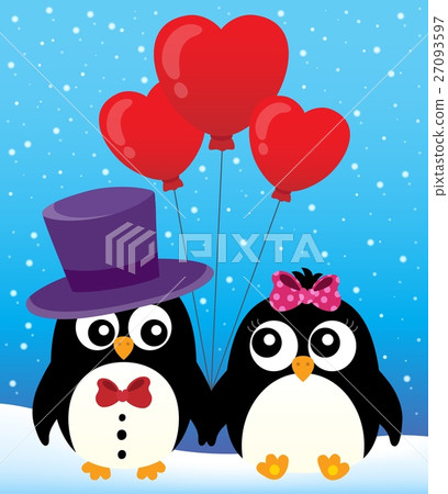Valentine penguins theme image 2 Valentine penguins theme image 2 27093597