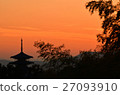 Horyu-ji _ sunset 27093910