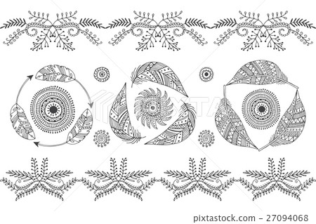 Arrow and feather art vector illustration Arrow and feather art vector illustration 27094068