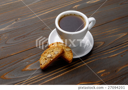 Italian cantuccini cookie with almond filling on Italian cantuccini cookie with almond filling on 27094201
