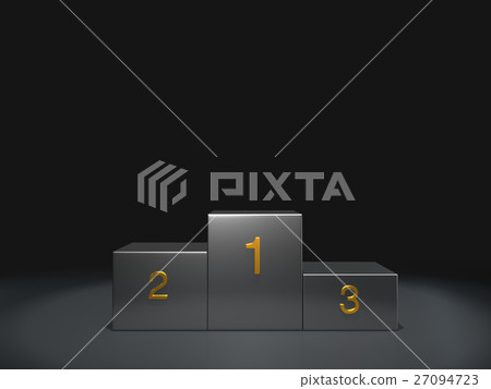 metal podium winner on dark background 27094723