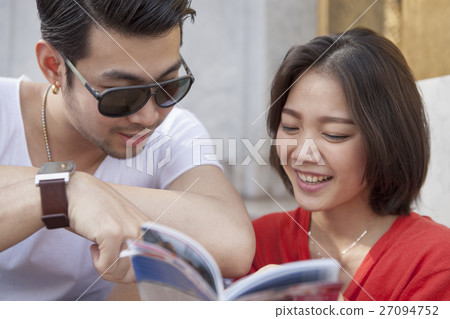 couples of asian younger traveling man and woman couples of asian younger traveling man and woman 27094752