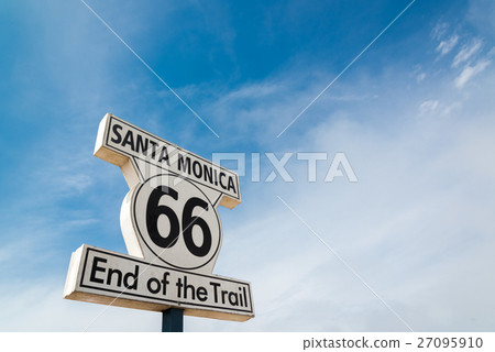 sign of route 66 at santa monica sign of route 66 at santa monica 27095910