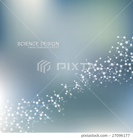 Structure molecule of DNA and neurons. Structural 27096177