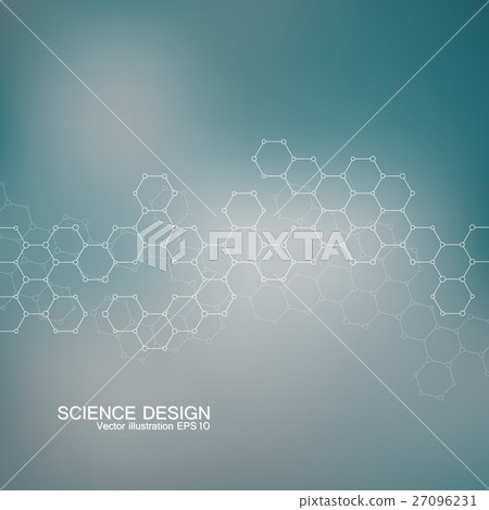 Structure molecule of DNA and neurons. Structural 27096231