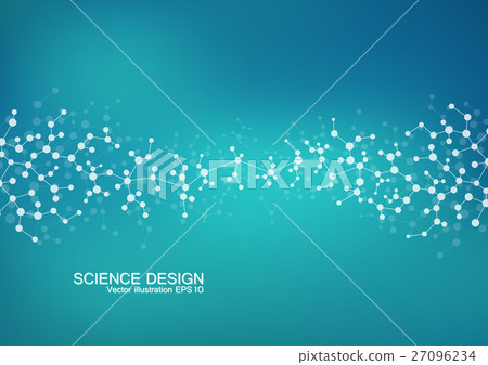 Structure molecule of DNA and neurons. Structural 27096234