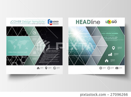 Templates for square design brochure, magazine 27096266