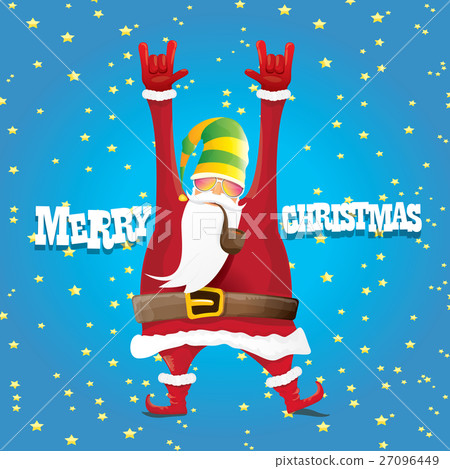 vector biker santa claus with smoking pipe. vector biker santa claus with smoking pipe. 27096449