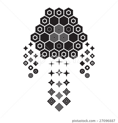 abstract geometric monochrome dream catcher. abstract geometric monochrome dream catcher. 27096887