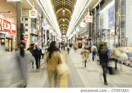 Raccoon Road Shopping District at night 27097883
