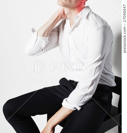 portrait of body part businessman isolated on 27098847